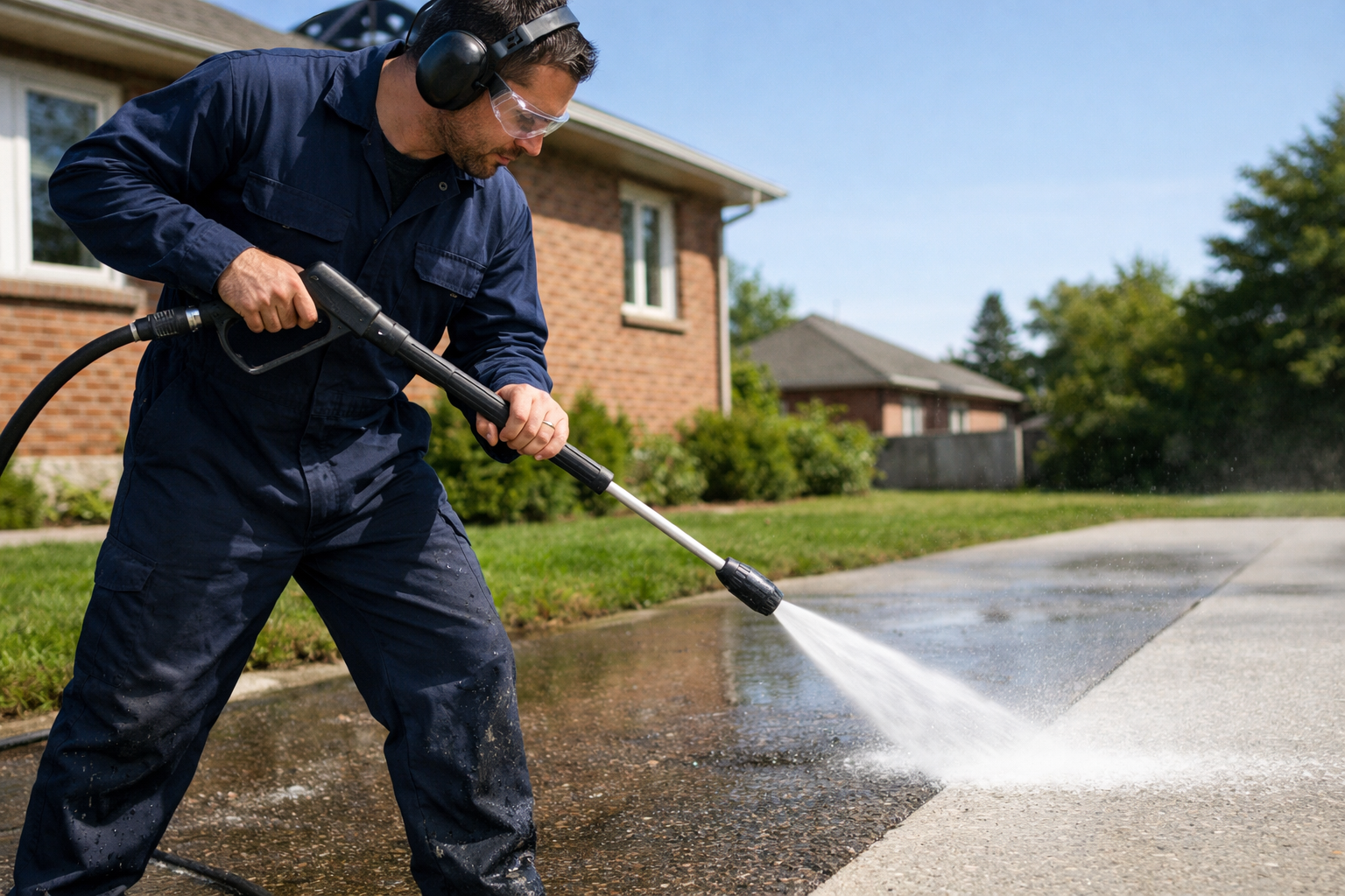 Holman Pressure Washing in action
